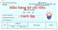 Mẫu bảng kê chi tiền áp dụng cho doanh nghiệp vừa và nhỏ mới nhất hiện nay được hướng dẫn như thế nào?
